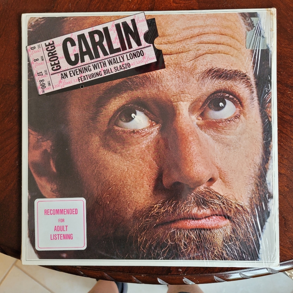Vtg George Carlin Record 1975 An Evening with Wally Londo featuring Bill Slaszo.